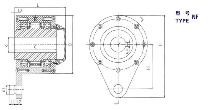 DINKONDA GLOBAL Power Plants Special High Speed Non-contact Wedge Block Type Backstop Device NF Type Bucket Elevator Backstop