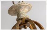 Wood teardrop Iron bronze chandelier for Living room Bedroom (WH-CI-72)