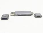 Portable TF Card Female 2 Slots USB3.0AM Adapter Hub