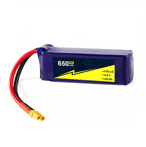 14.8V 650mAh 70C FPV Small Drone Lipo Battery With W/XT-30 Lightweight