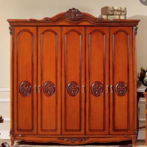 Wholesale 5 Door Antique Classic Furniture Wardrobe Bedroom from china suppliers