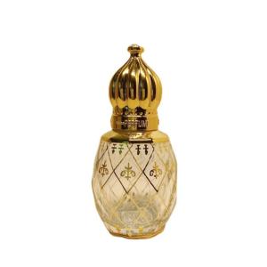 Wholesale 8ml Electroplating Carved Essential Oil Roller Bottle Perfume Packing Golden Crown Cover from china suppliers