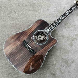 Wholesale All Solid Koa Wood 45 D 41 Real Abalone Acoustic Electric Guitar with Ebony Fingerboard from china suppliers
