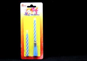 Wholesale 2 Pcs Blue Color Spiral Musical Birthday Candle , Happy Birthday Singing Candles from china suppliers