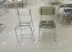 Resin Clear Acrylic Dining Chairs Less Bubbles Plastic Wedding Chair