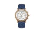 White Dial Ladies Leather Strap Watches , Stainless Steel Crown Ladies Dress