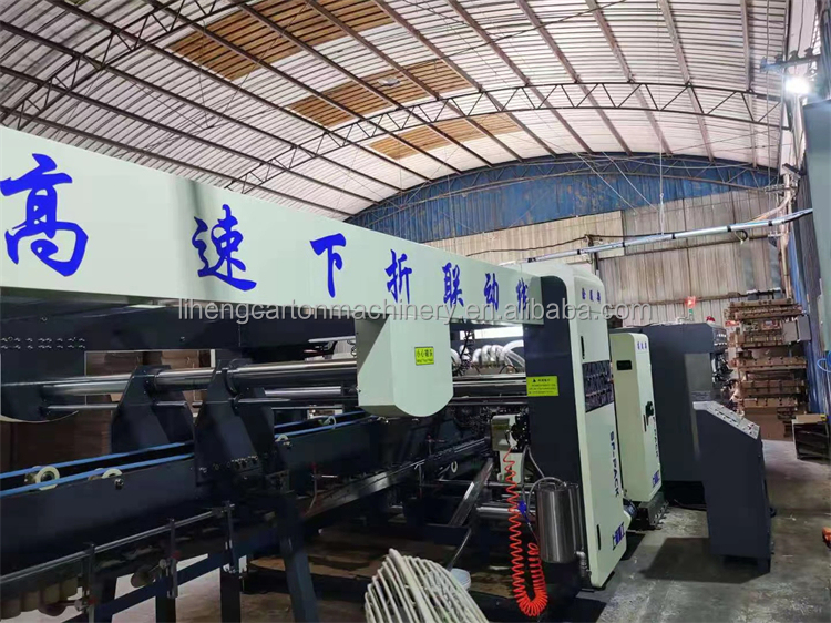 Die Cutting Flexo Printing Folder Gluing Strapping Line for Precise Carton Production