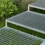 Press Welding Flat Galvanised Steel Grating Strong Sturdy Raw Materials High