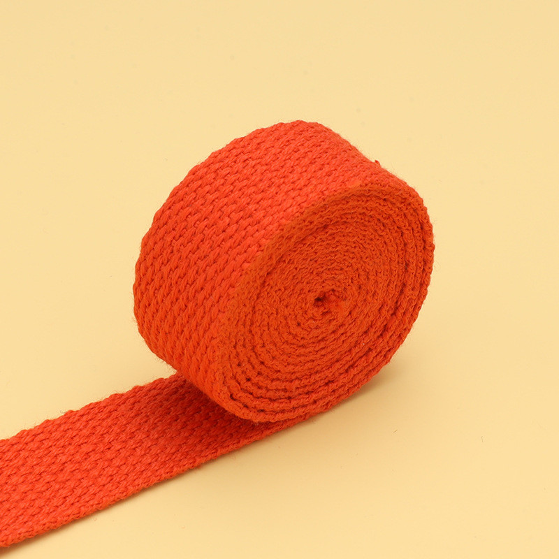 20mm-50mm Thickened Polyester Cotton Webbing School Bag Backpack Handbag Canvas Strap Solid Color Plain Weave Strap