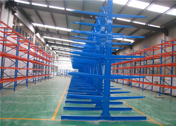 Double Side Arm Heavy Duty Cantilever Warehouse Racking For Bulky Materials Storage