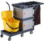 Lockable Safebox Housekeeping Janitorial Cleaning Carts
