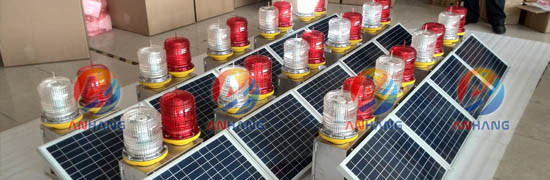 Portable Solar Aviation Obstruction Light ICAO 2000cd Infrared Red Emitting