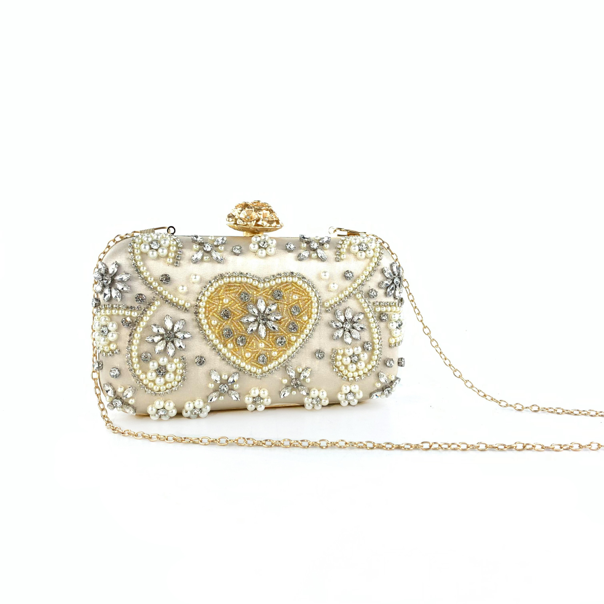 Luxurious 20*6*11.5CM Rhinestone Embroidered Diamond Clutch Bag for Elegant Evenings