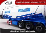 Tri - Axle Bulk Cement Tanker Trailer With Air Compressor Q235 Steel Tanker Body