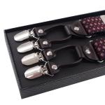 6 Iron Elastic Strap Clip 3.5cm Mens Leather Suspenders Vintage