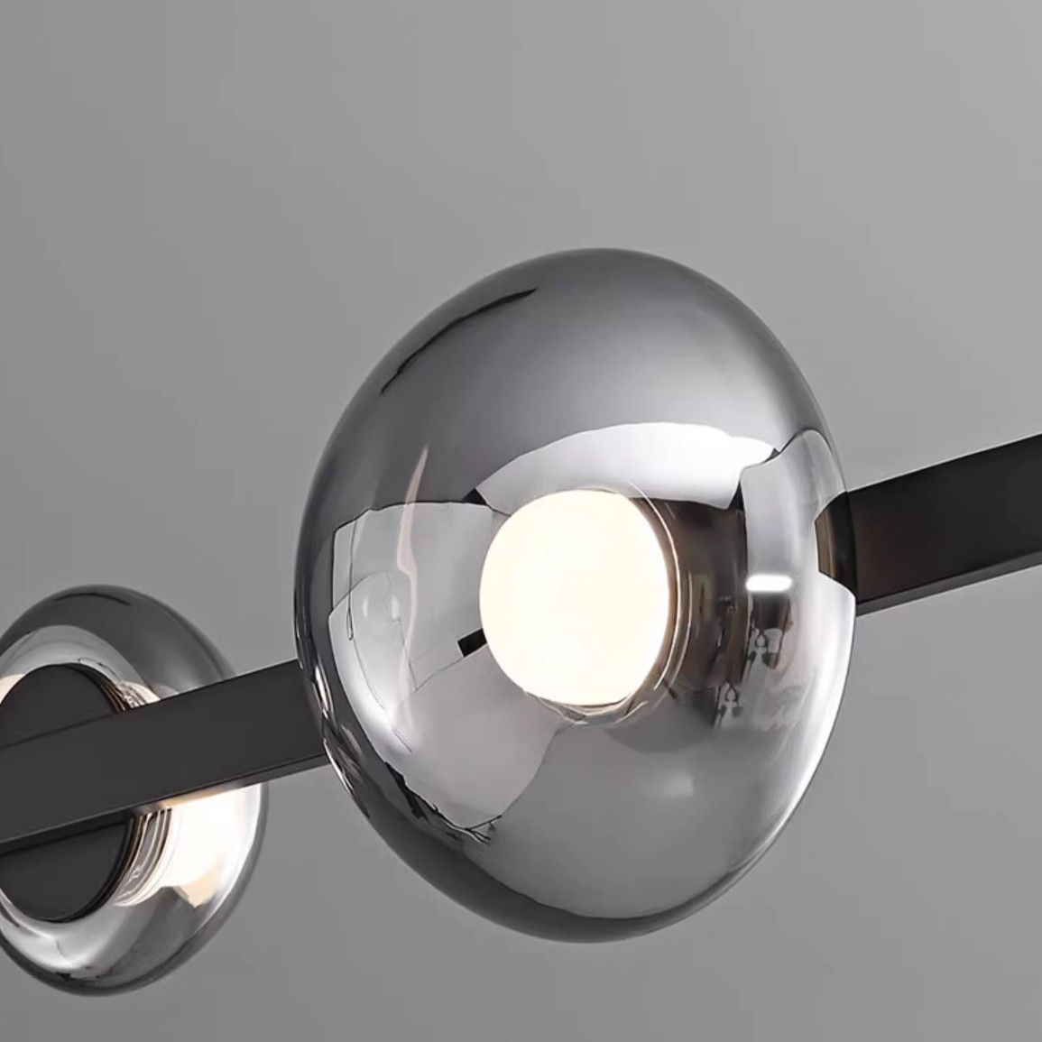 Round pendant lamp long glass lamp for homedecor unique design for home LED bulb