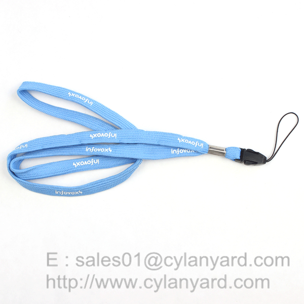 Inexpensive Tube lanyard with metal sheet crimp