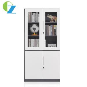 Wholesale Filing Metal Storage Cupboard 12mm Slim Edge 2 Glass Door For Office from china suppliers