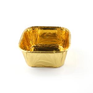 Wholesale Metallic Foil Cupcake Liners Golden Aluminum Bakery Packaging Disposable Box from china suppliers