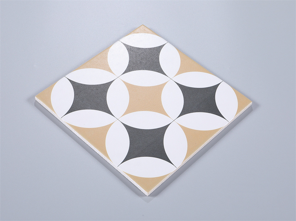 Black And Yellow 200x200mm Non-Slip Floor And Wall Ceramic Rustic Tiles And Indoor Tile For Balcony