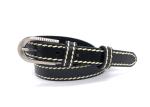 Black Alloy Buckle Women'S Genuine Leather Belt