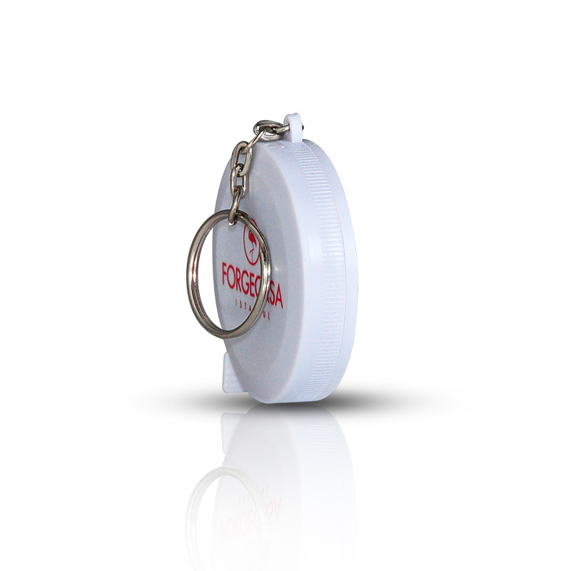 Wintape Quality 79inch 2Meters Mini Compact Keychain Soft Auto Lock Gift Retractable Measure Tape With Key Ring