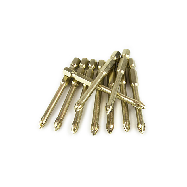 10mm 50mm Glass Tile Drill Bits Cross Head Hexagonal Handle
