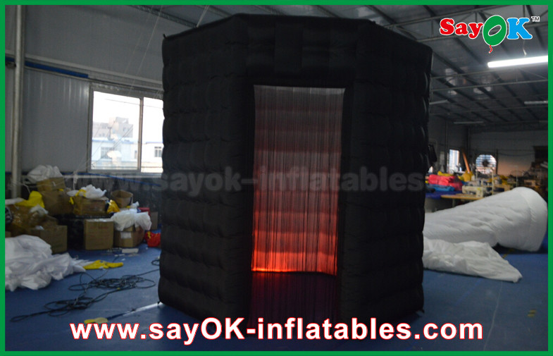 Inflatable Photo Studio Eight Angle Led Inflatable Photo Booth Tent Photobooth Props With Door Curtain