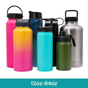 Wholesale 12oz - 64oz Stainless Steel Insulated Bottle Double Wall Vacuum Insulated from china suppliers