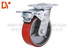 Black / Red Color Heavy Duty Casters , Anti Static Wheels Castors Flat Type