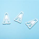A Shape Small Plastic Paper Clips , 1.3 Inches Clear Plastic Paper Clips