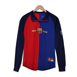 Wholesale Retro Home Fan Football Shirts Replica Long Sleeved For Barcelona 1899-1999 Centennial from china suppliers