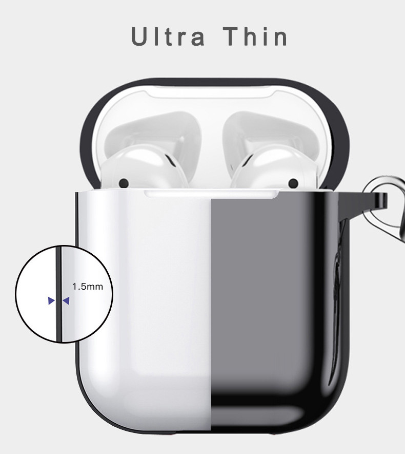 Plating 360°Protective Shockproof Airpods Silicone Case Cover Compatible with Apple Airpods 2 &1 (Front LED Visible)