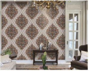 Wholesale Washable PVC Vinyl Wallpaper , Classic Damask Wallpaper Designs For Living Room from china suppliers