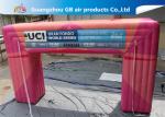 Customized Pink Square Inflatable Door Archway Make 0.6mm PVC Tarpaulin Airtight