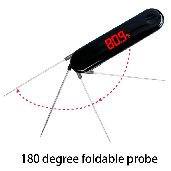 InstaProbe (Less Than .6 Seconds) Professional Meat Thermometer Digital, Instant Read Thermometer with OLED Display, IP67 Waterproof for Grill, BBQ,