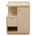 Modern Wooden Hospital Bedside Cabinet Double Shelf Patient Bedside Cabinet