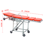 Aluminum Alloy Emergency Hospital Bed Blue Emergency Stretcher Bed