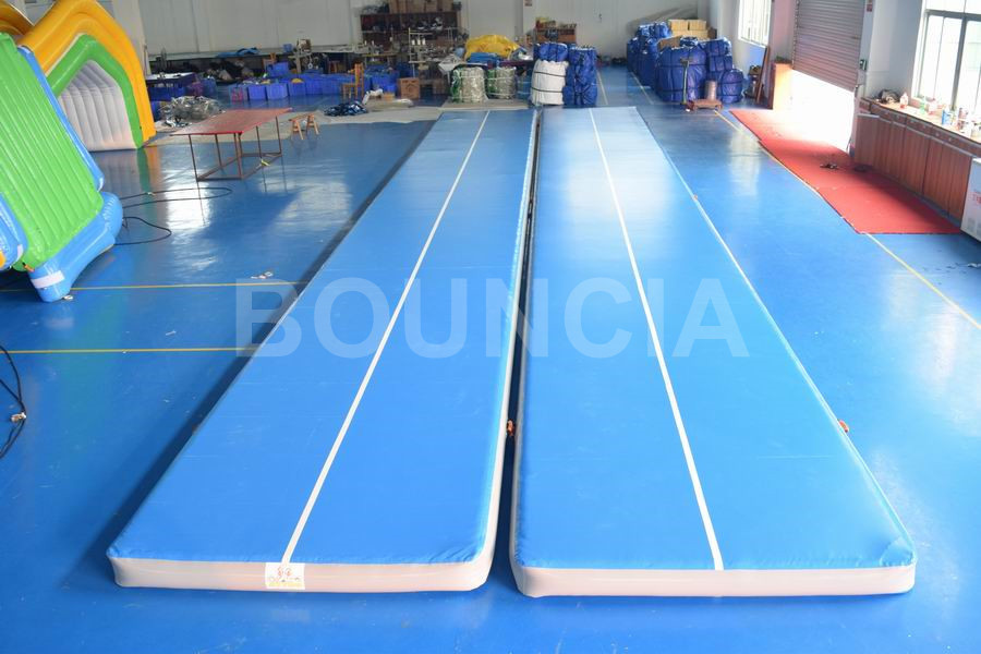 15mL Blue Gymnastics Air Track , Air Mattress Gymnastics With Durable Handles