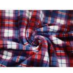 Plaid Printed 280gsm Micro Fleece Fabric For Garment Scarf