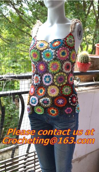 crochet tops, feminino women hem tassel sexy tanks top crochet, knit vest, Hand