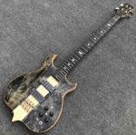 Free shipping Burst Maple top 4 strings Bass Guitar,Neck through body,Ebony