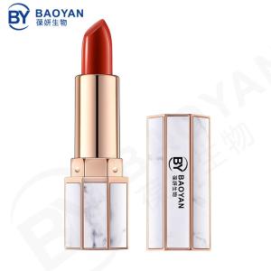 Wholesale Gold Bar Edge Marble Creamy Matte Lipstick Long Lasting Nourishing from china suppliers
