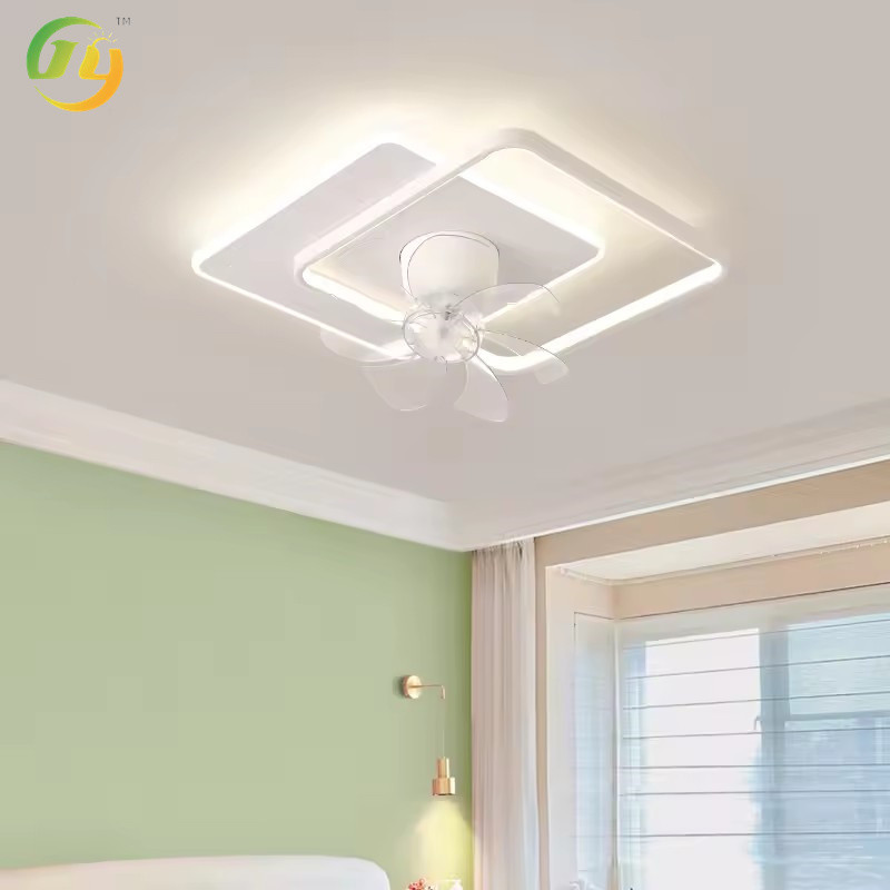SENKAI Metal ABS Acrylic Blade Ceiling Fan LED Light Source Remote Control Copper Home B