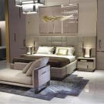 Pine King Size Leather Double Bed
