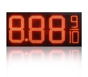 Wholesale 12 Inch Gas Station Sign Red Gas LED Screen for Advertising Outdoor Waterproof Display from china suppliers
