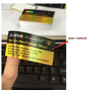 Wholesale Waterproof 10ml Vial labels Gen Pharma Design For Glass Bottles Moving Hologram Medicine from china suppliers