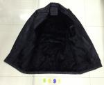 6695 Men's black pu fashion long jacket coat stock