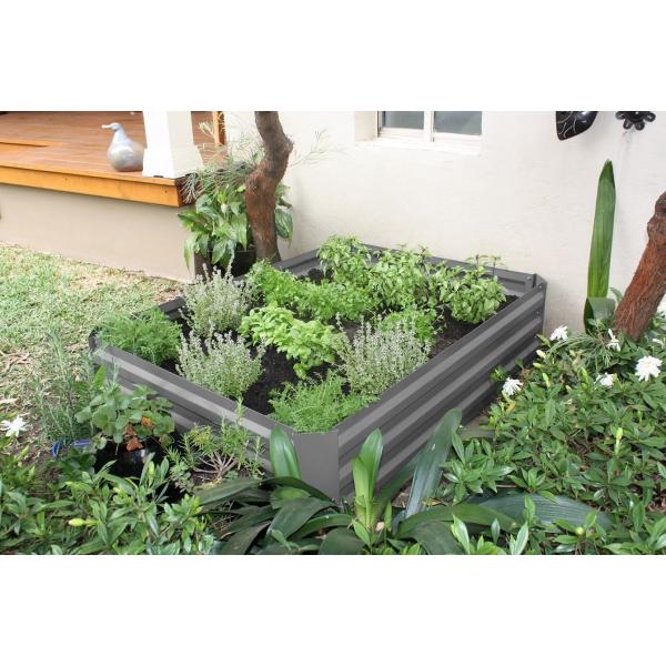 100x60x30cm Anti-Rusting Raised Metal Square Raised Garden Bed Kit