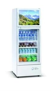 Wholesale 358L upright double door double temperature display beverage cooler/beverage showcase/commercial fridge from china suppliers